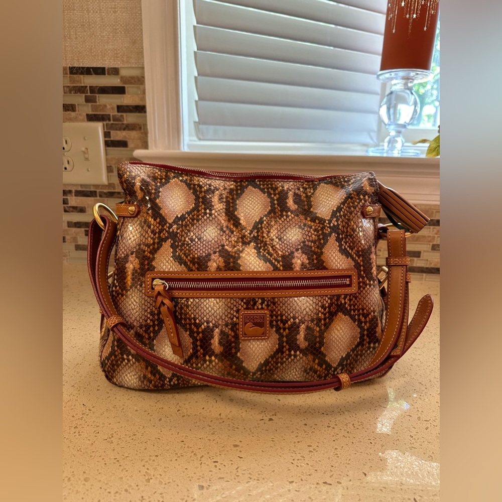 Dooney and Bourke East/West Zip Sac Python Bag